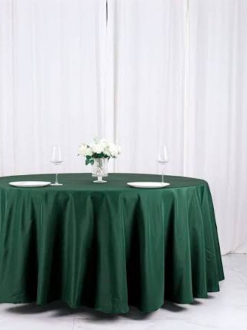 NEW Green Round 120" Tablecloth